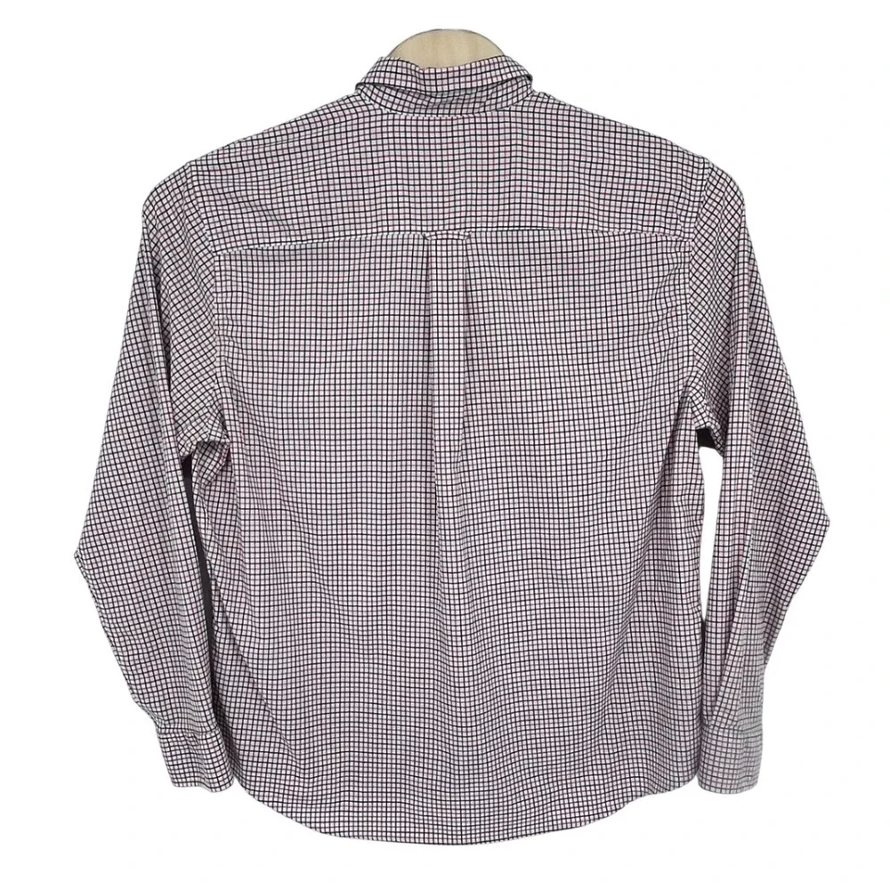 Biltmore Button Down Shirt Mens XL White Navy Orange‎ Check Performance Stretch